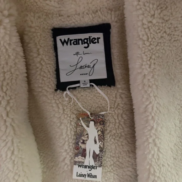 Cozy Western Sherpa-Trim Coat - Cream & Black - Picture 5 of 6